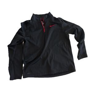 Nike Therma Fit 1/4 Zip Pullover Sweatshirt Size Large Black/Red Georgia Colors